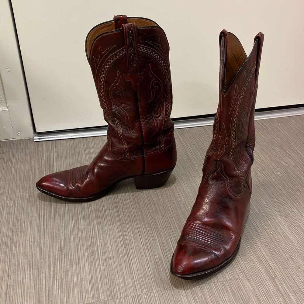 Lucchese Bordeaux cowboy western boots 11B